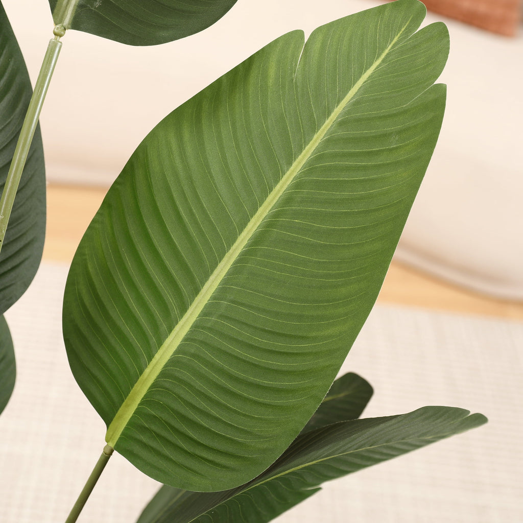 5 Feet Artificial Bird of Paradise Plant Fake Tropical Palm Tree for Indoor Outdoor, Perfect Faux Plants for Home Garden Office Store Decoration