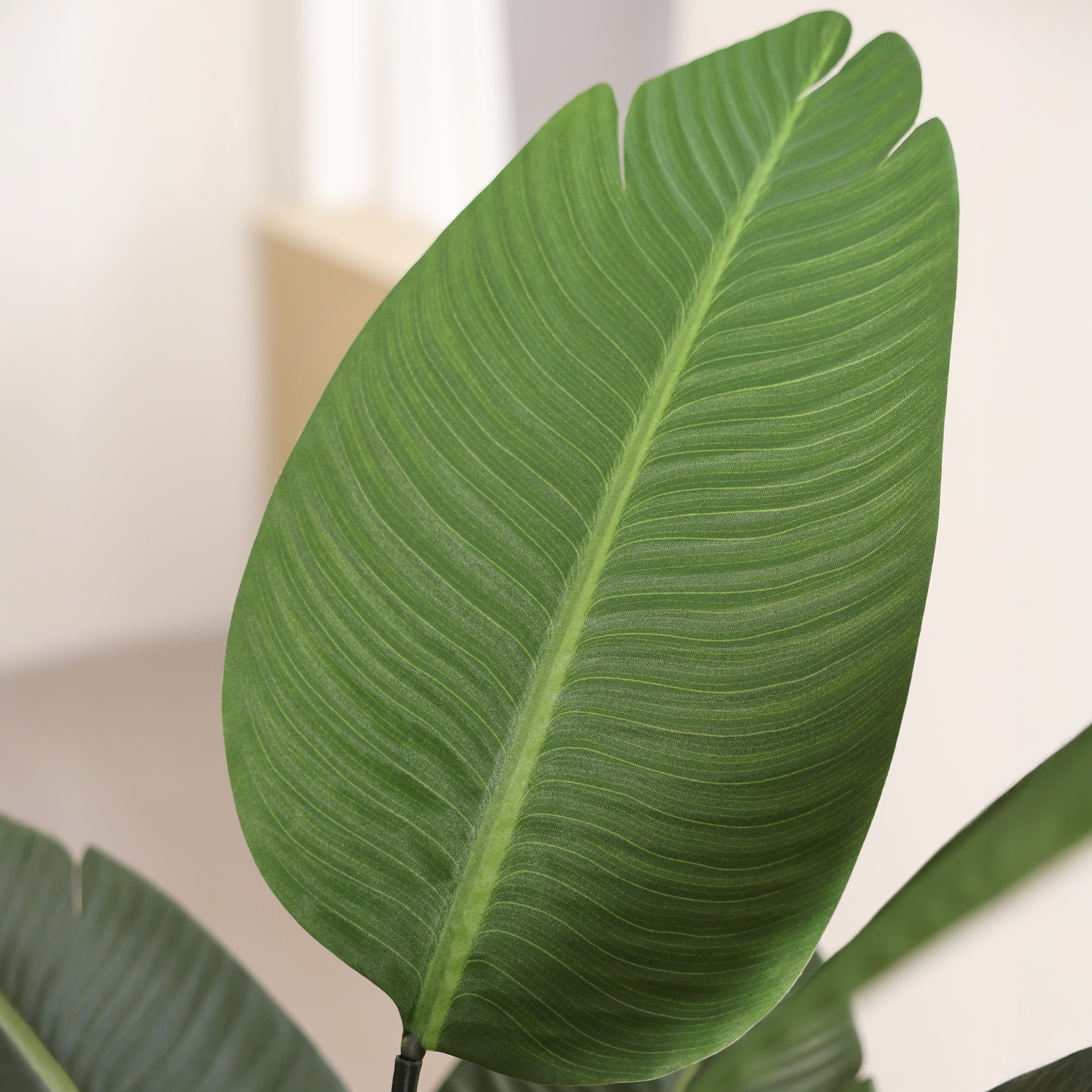 DR.Planzen 4.5ft Artificial Bird Of Paradise Plants with White Planter, Tall Faux Paradise Tree, Artificial Plants for Home Office Decor