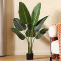 5 Feet Artificial Bird of Paradise Plant Fake Tropical Palm Tree for Indoor Outdoor, Perfect Faux Plants for Home Garden Office Store Decoration
